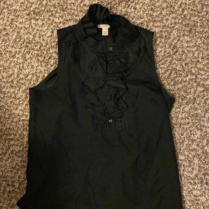 Black Sleeveless shell blouse - JCREW